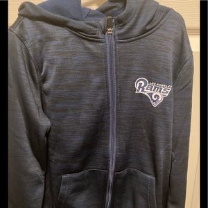 NWT Boys Small (8) LA Rams Zip Up Hoodie